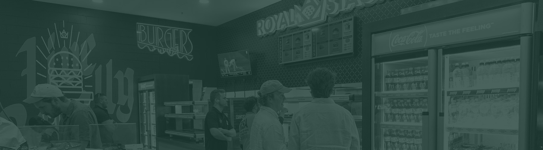 Patrons inside a Royal Stacks food outlet at the MCG