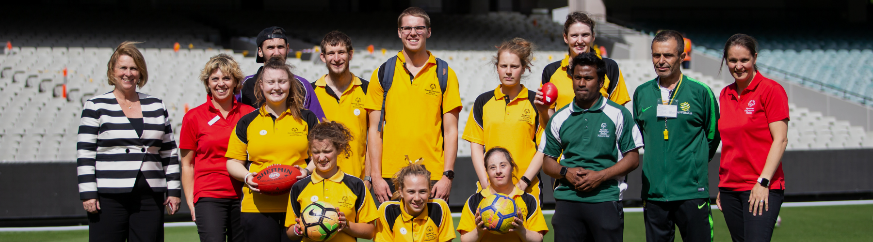 Special Olympics Australia athletes on the MCG