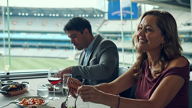 Fine dining with MCG view