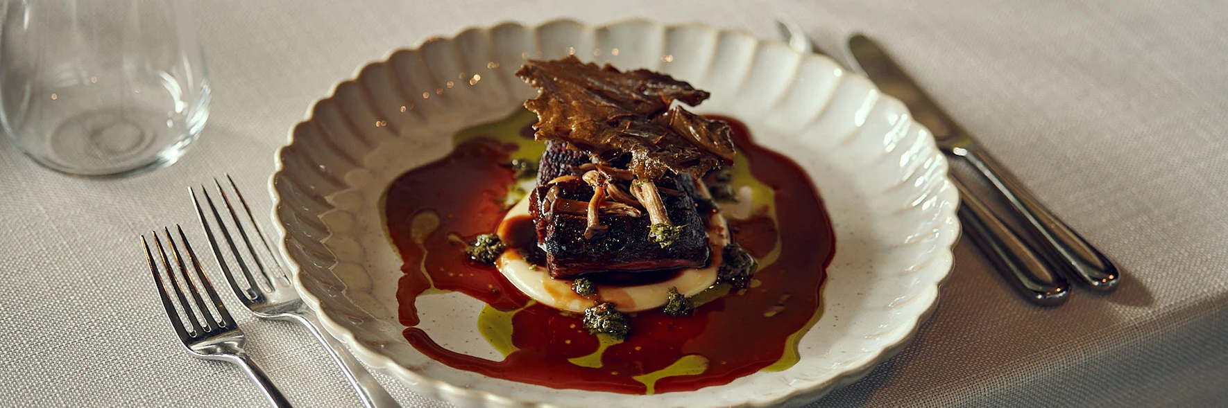 Fine dining meat main