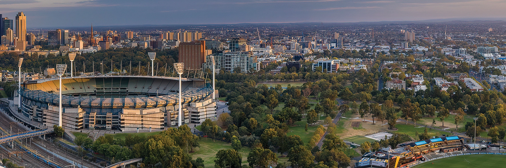 Yarra Park Master Plan An aerial photo of the MCG, Yarra Park and Punt Road Oval