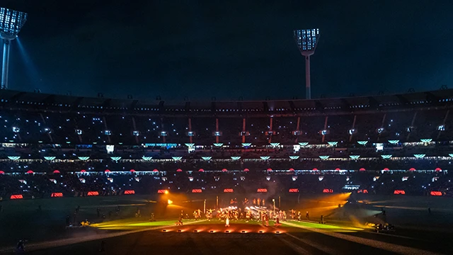 MCG performance and light show during Dreamtime at the G