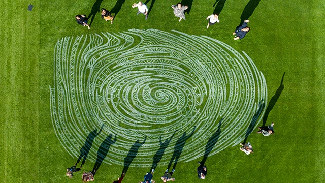 Reflect RAP artwork on MCG turf from above