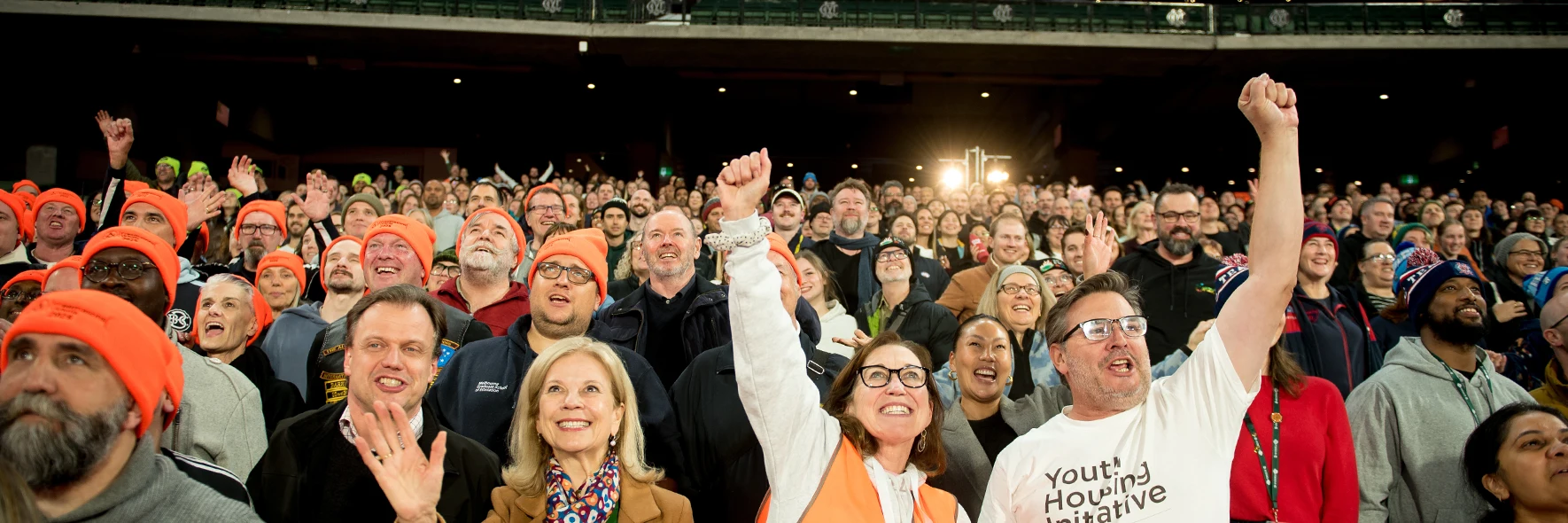 Sleep at the 'G Patrons enjoying Sleep at the 'G in the stands of the MCG